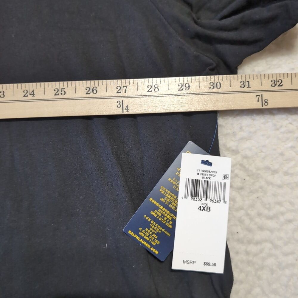 Polo Ralph Lauren Men's 4XB Black Logo-Printed Crewneck Single Stitch T-Shirt - Picture 4 of 7